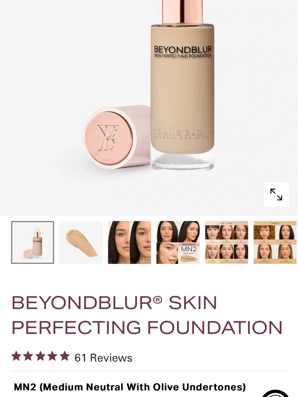 Youngblood BeyondBlur Skin Perfecting Foundation - Beige